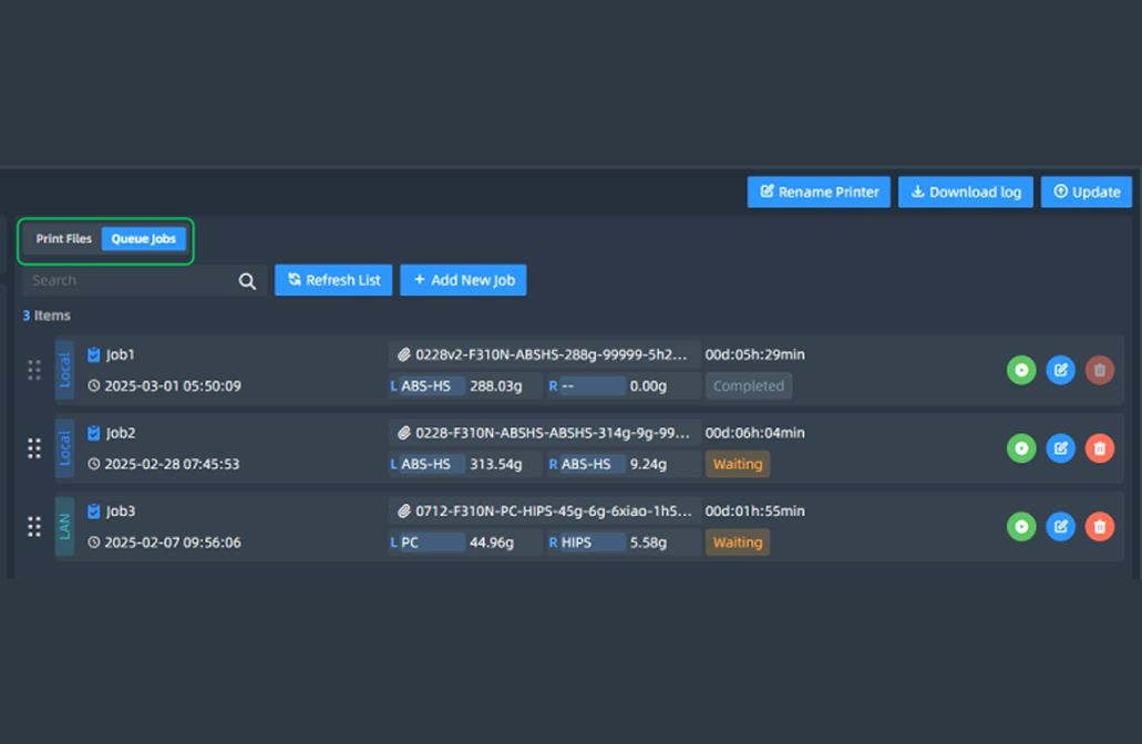 Remote Print Job Queue Management